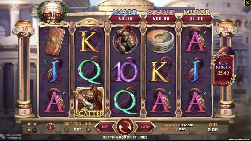 Ancient Rome Deluxe AI - Scatter dan Free Spins